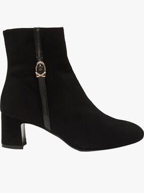 Margaux The Bowery Boot in Suede Black Ankle Booties with Side Buckle EU 37.5